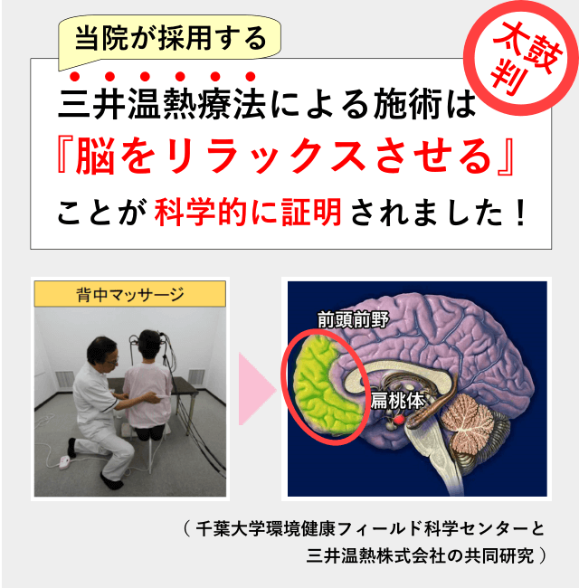 三井温熱療法の脳活動に及ぼす影響